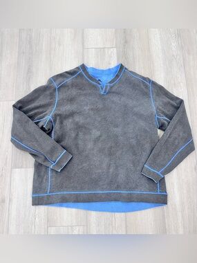 Tommy Bahama men’s reversible pullover shirt sweater blue XL